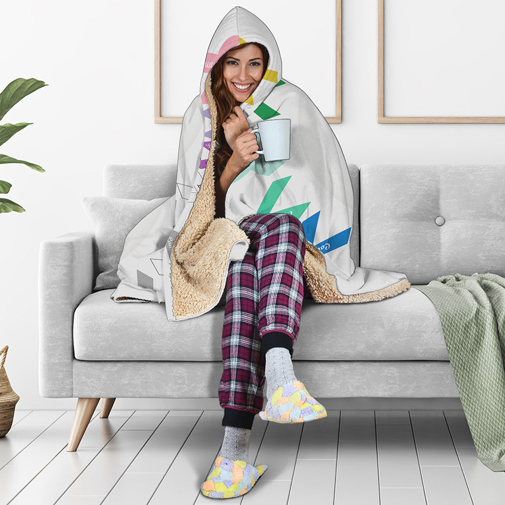 All Cancer Awareness Ribbons Print Hooded Blanket