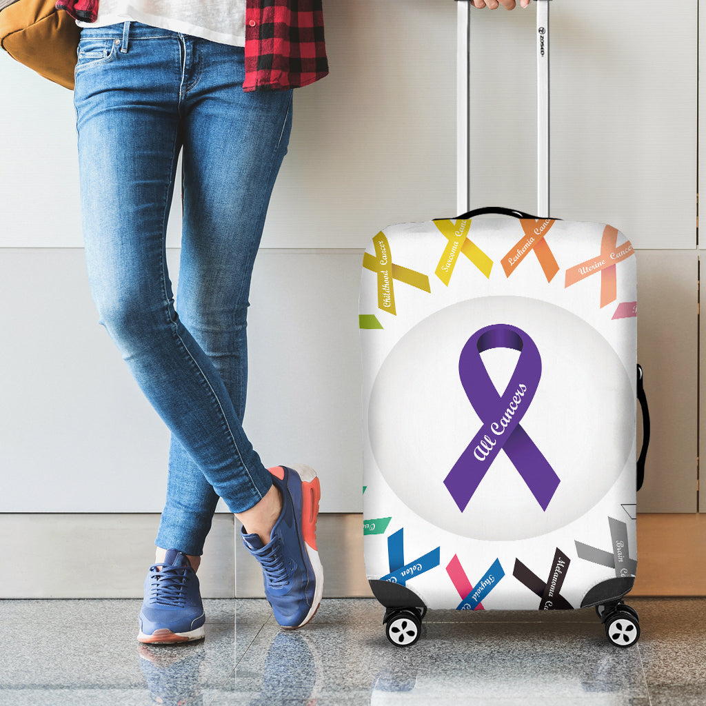 All Cancer Awareness Ribbons Print Luggage Cover