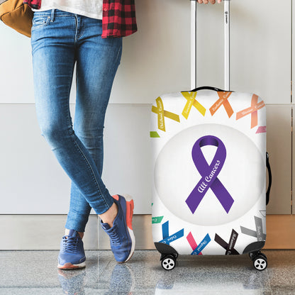 All Cancer Awareness Ribbons Print Luggage Cover