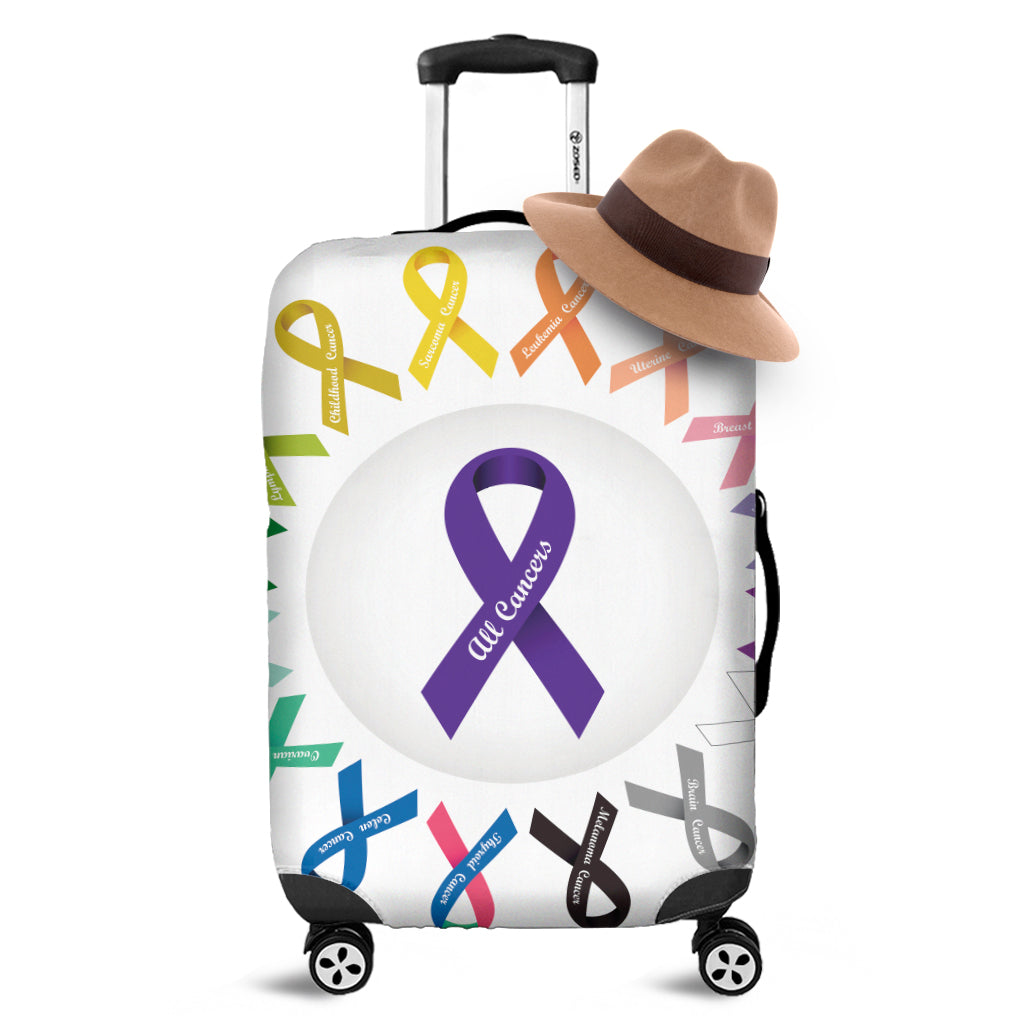 All Cancer Awareness Ribbons Print Luggage Cover