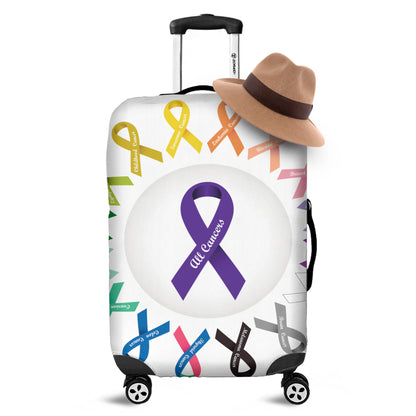All Cancer Awareness Ribbons Print Luggage Cover