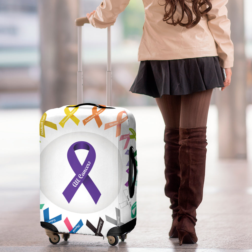 All Cancer Awareness Ribbons Print Luggage Cover