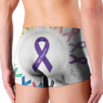 All Cancer Awareness Ribbons Print Men's Boxer Briefs