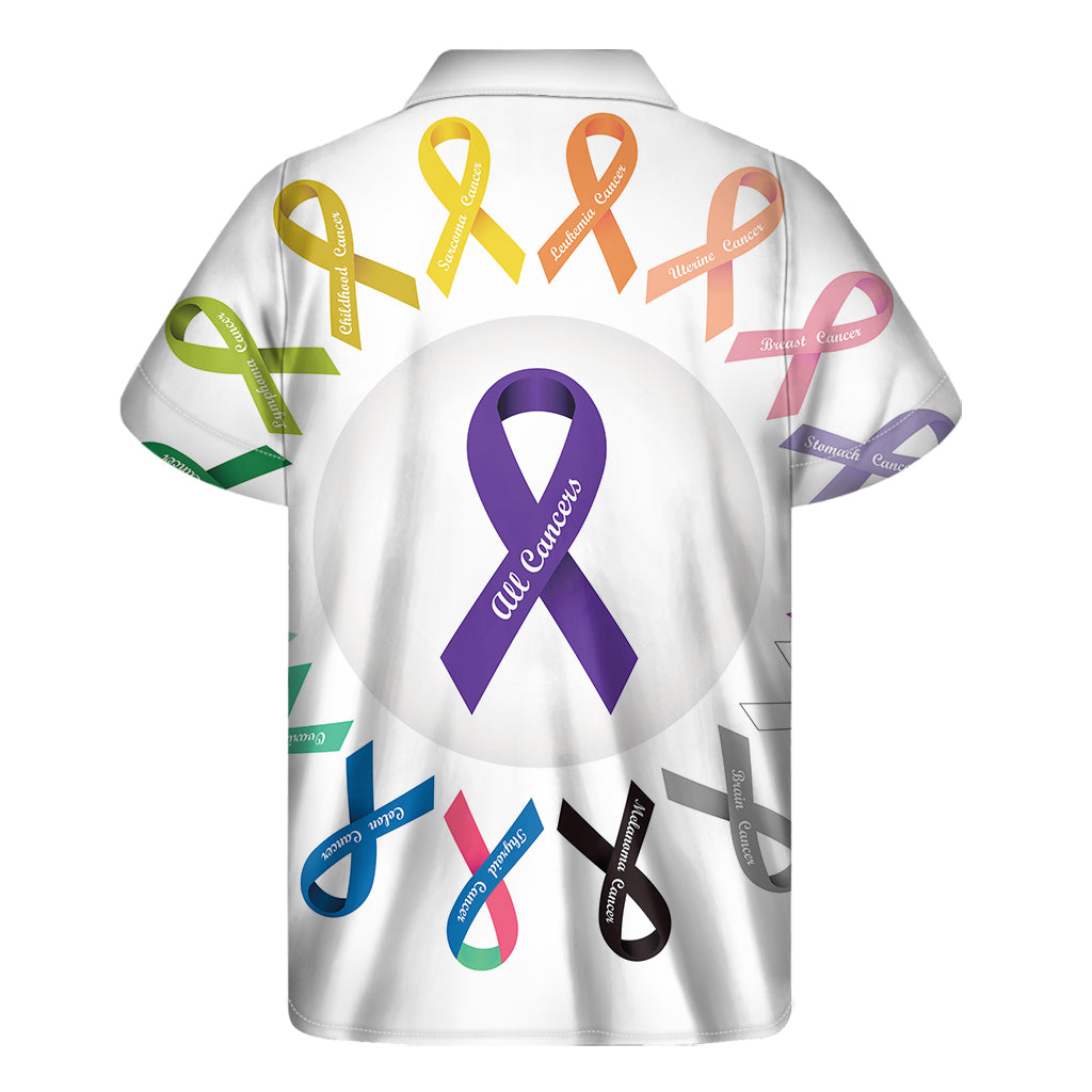 All Cancer Awareness Ribbons Print Men's Short Sleeve Shirt