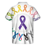 All Cancer Awareness Ribbons Print Men's Short Sleeve Shirt