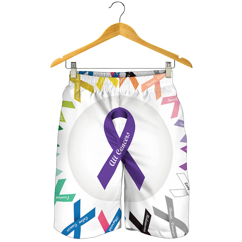 All Cancer Awareness Ribbons Print Men's Shorts