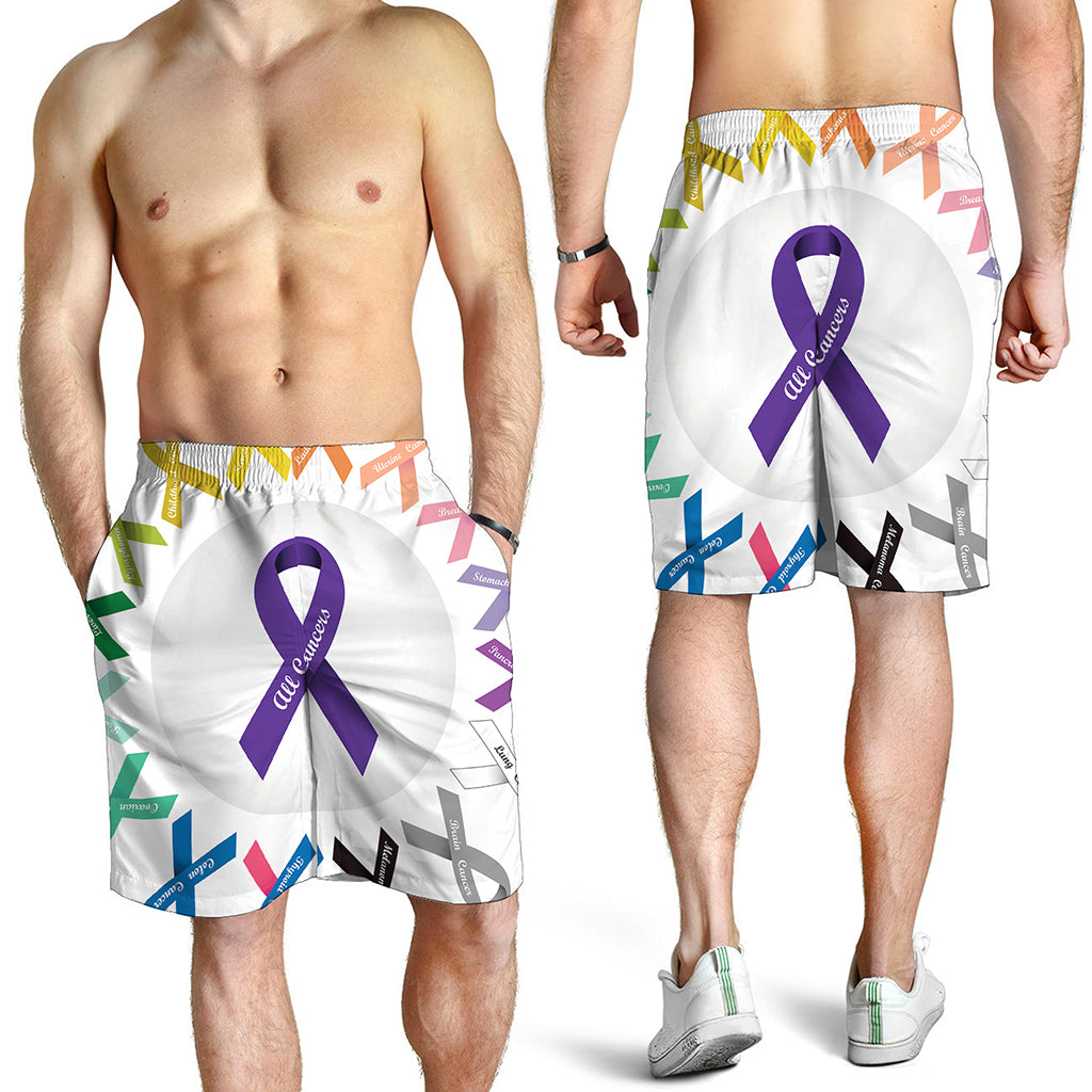 All Cancer Awareness Ribbons Print Men's Shorts