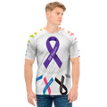 All Cancer Awareness Ribbons Print Men's T-Shirt