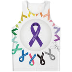 All Cancer Awareness Ribbons Print Men's Tank Top