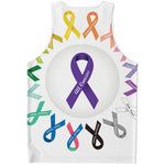 All Cancer Awareness Ribbons Print Men's Tank Top