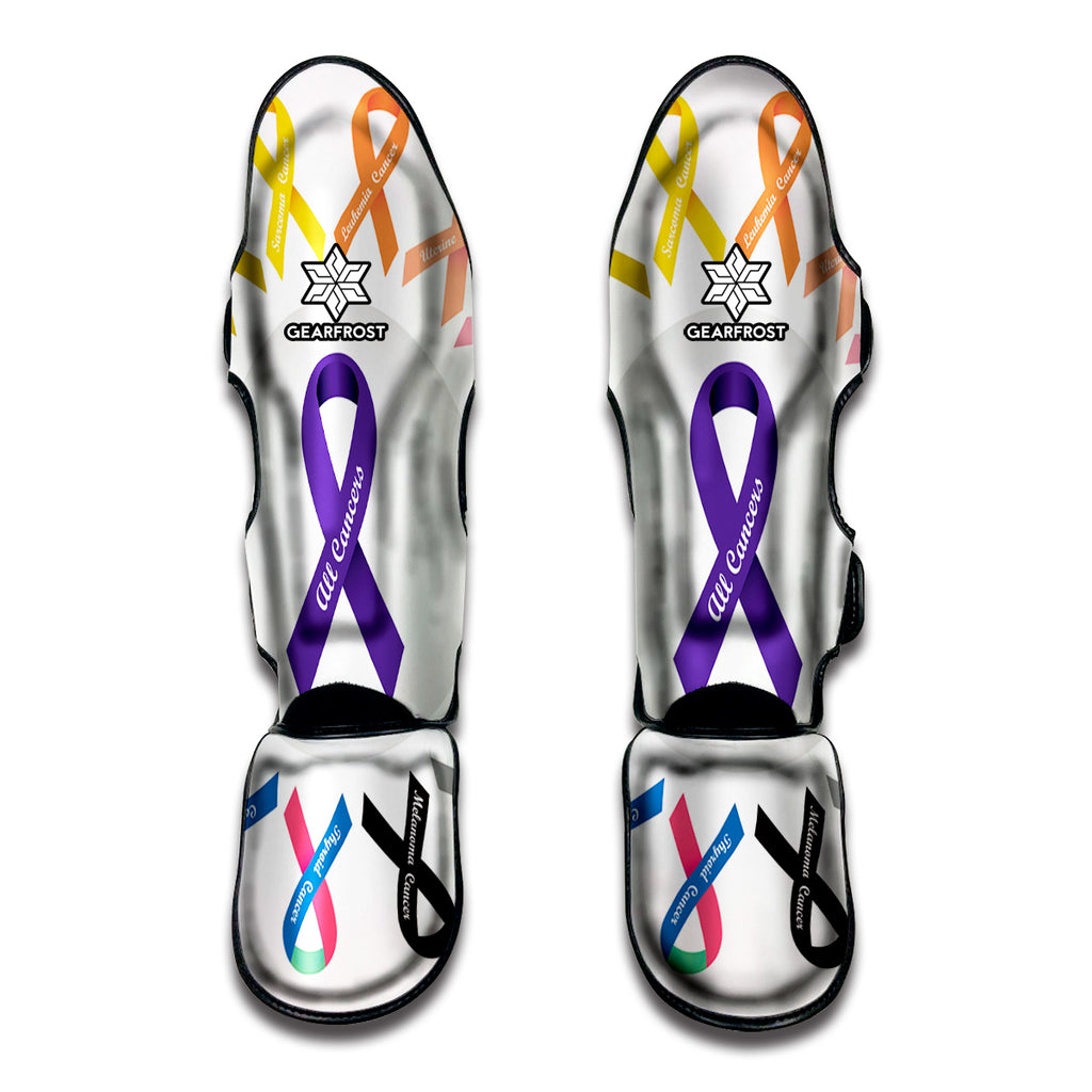 All Cancer Awareness Ribbons Print Muay Thai Shin Guard