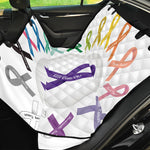 All Cancer Awareness Ribbons Print Pet Car Back Seat Cover