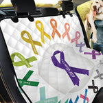All Cancer Awareness Ribbons Print Pet Car Back Seat Cover