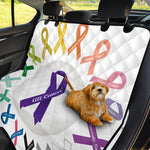 All Cancer Awareness Ribbons Print Pet Car Back Seat Cover