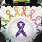 All Cancer Awareness Ribbons Print Pet Car Back Seat Cover