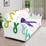 All Cancer Awareness Ribbons Print Sofa Cover