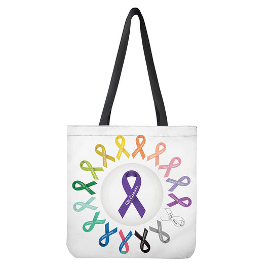 All Cancer Awareness Ribbons Print Tote Bag