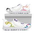 All Cancer Awareness Ribbons Print White Running Shoes