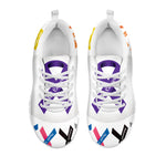 All Cancer Awareness Ribbons Print White Sneakers