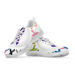 All Cancer Awareness Ribbons Print White Sneakers
