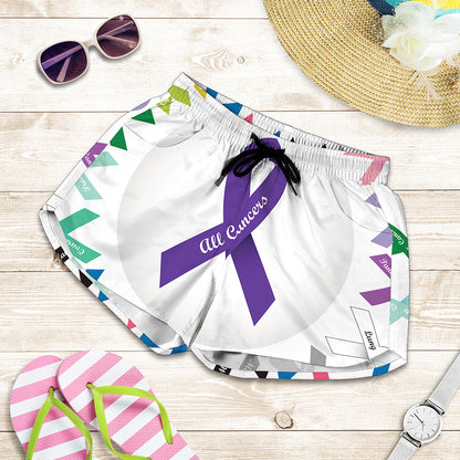 All Cancer Awareness Ribbons Print Women's Shorts