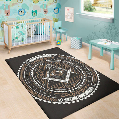 All Seeing Eye Symbol Print Area Rug