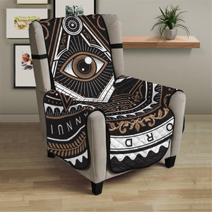 All Seeing Eye Symbol Print Armchair Protector