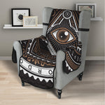 All Seeing Eye Symbol Print Armchair Protector