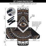 All Seeing Eye Symbol Print Armchair Protector