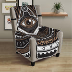 All Seeing Eye Symbol Print Armchair Protector