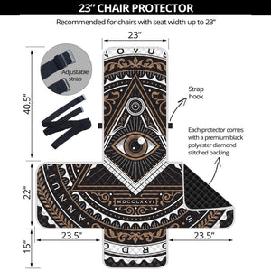 All Seeing Eye Symbol Print Armchair Protector