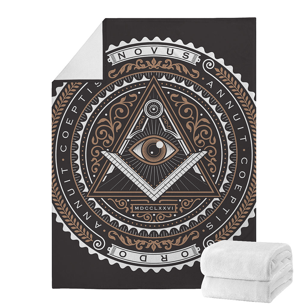 All Seeing Eye Symbol Print Blanket