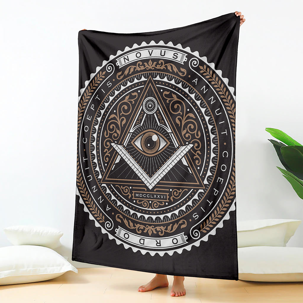 All Seeing Eye Symbol Print Blanket