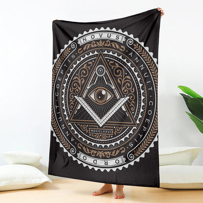 All Seeing Eye Symbol Print Blanket