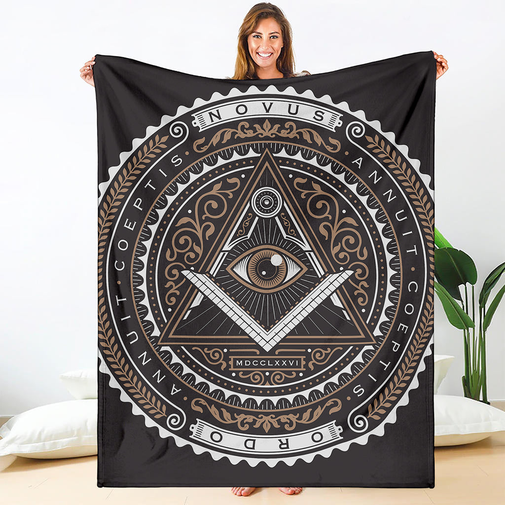 All Seeing Eye Symbol Print Blanket