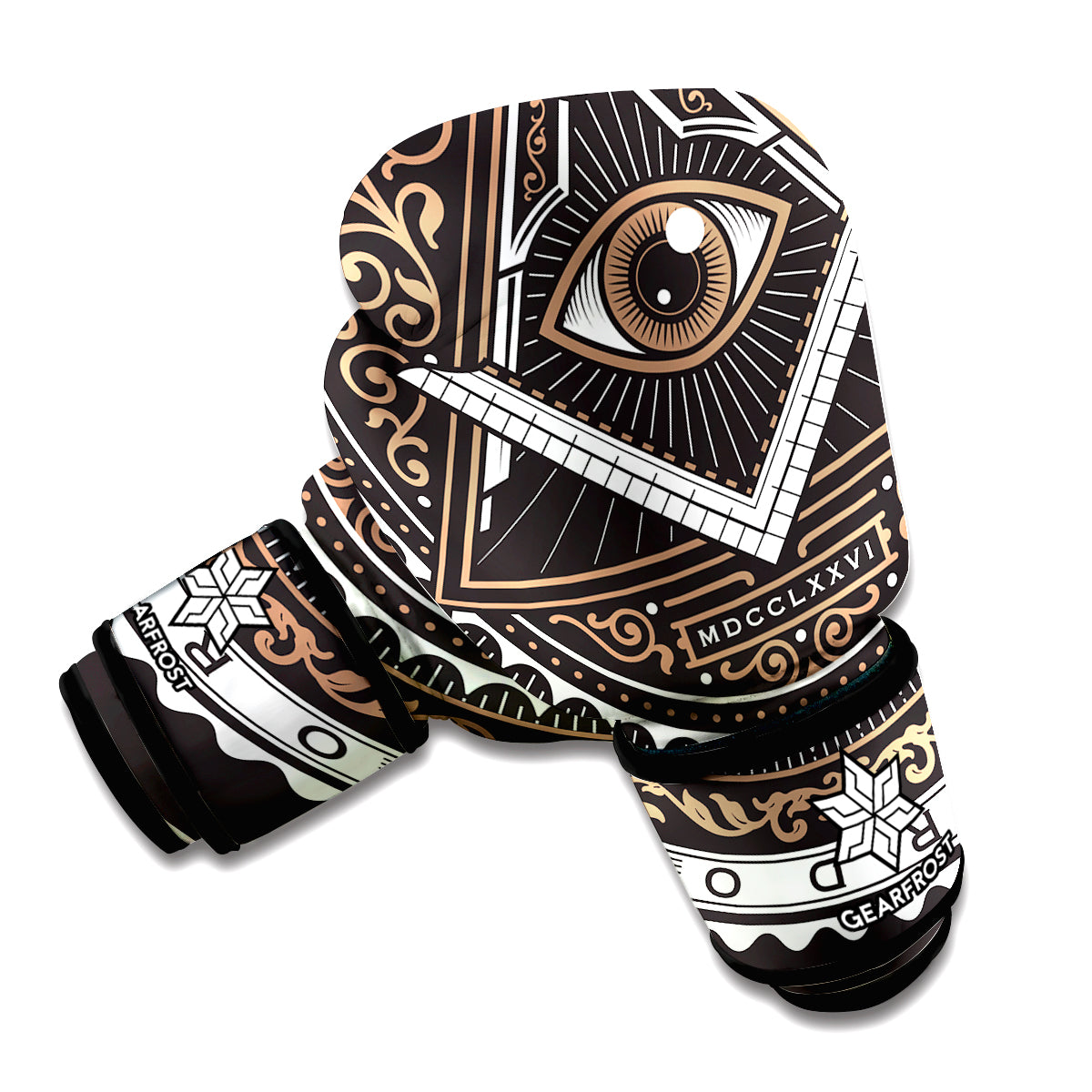 All Seeing Eye Symbol Print Boxing Gloves