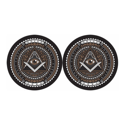 All Seeing Eye Symbol Print Car Coasters