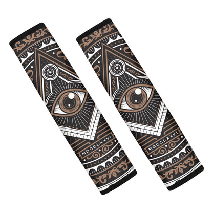 All Seeing Eye Symbol Print Car Seat Belt Covers