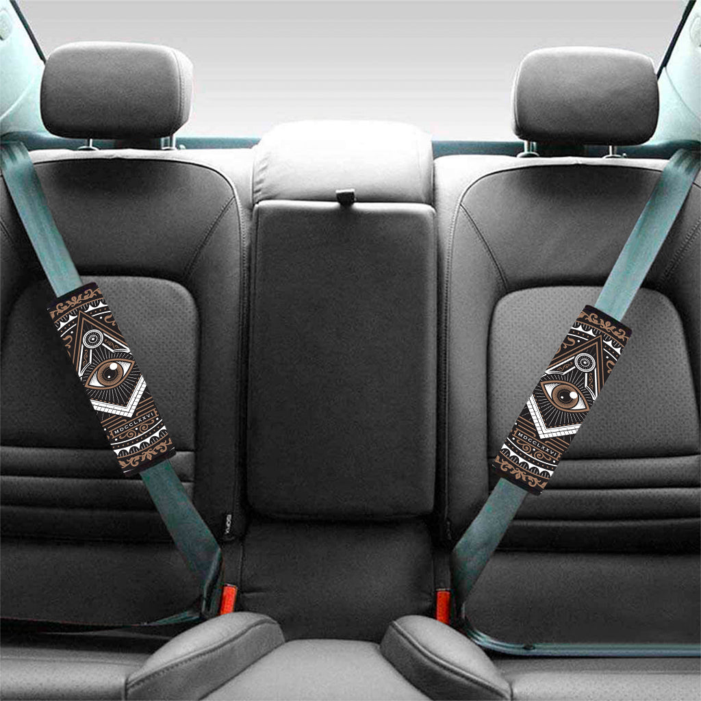 All Seeing Eye Symbol Print Car Seat Belt Covers
