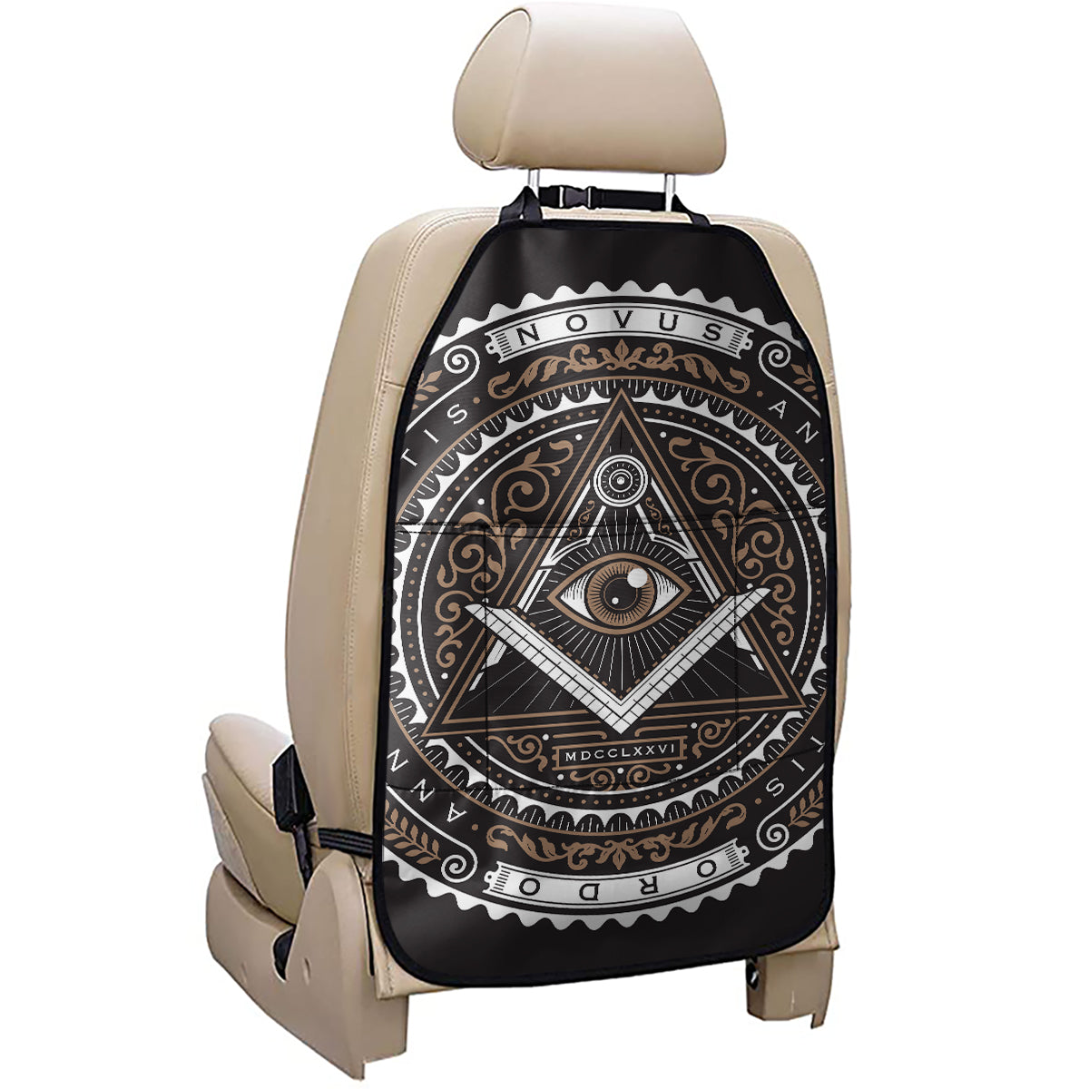 All Seeing Eye Symbol Print Car Seat Organizers