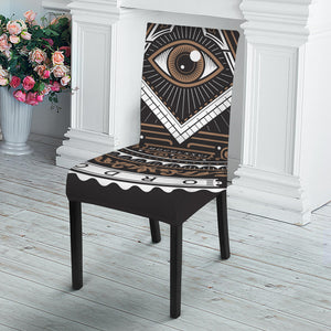 All Seeing Eye Symbol Print Dining Chair Slipcover