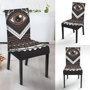 All Seeing Eye Symbol Print Dining Chair Slipcover