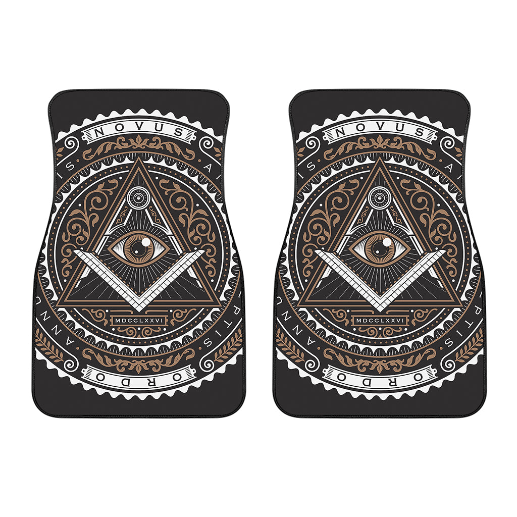 All Seeing Eye Symbol Print Front Car Floor Mats