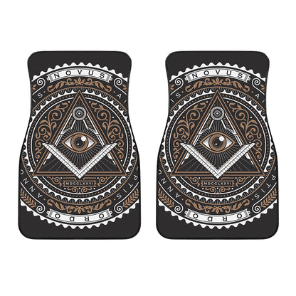 All Seeing Eye Symbol Print Front Car Floor Mats