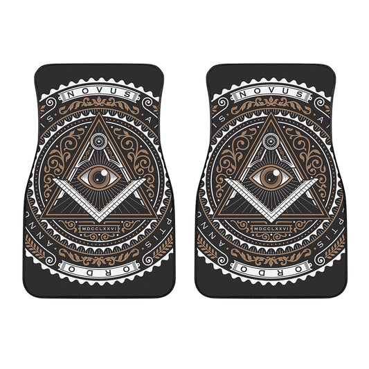 All Seeing Eye Symbol Print Front Car Floor Mats