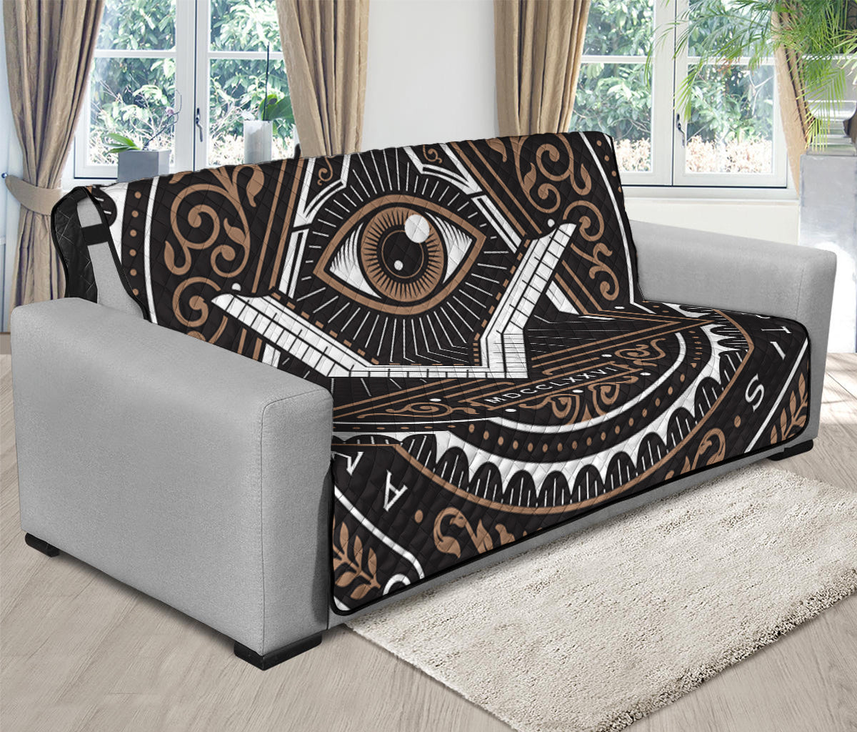 All Seeing Eye Symbol Print Futon Protector