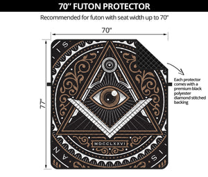 All Seeing Eye Symbol Print Futon Protector