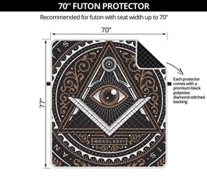 All Seeing Eye Symbol Print Futon Protector