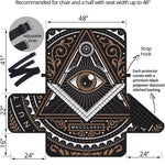 All Seeing Eye Symbol Print Half Sofa Protector