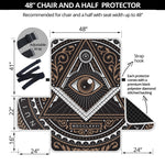 All Seeing Eye Symbol Print Half Sofa Protector